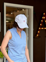White American Flag Embroidered MN Hat Model 3
