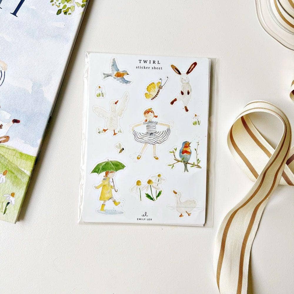 Twirl sticker sheets