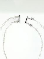 Magnetic silver premium layering clasp makes simple tangle free layering.