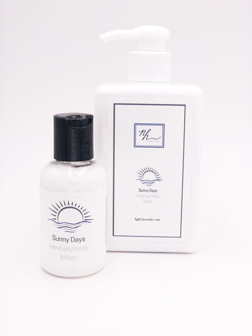 Sunny Days nina halls lotion