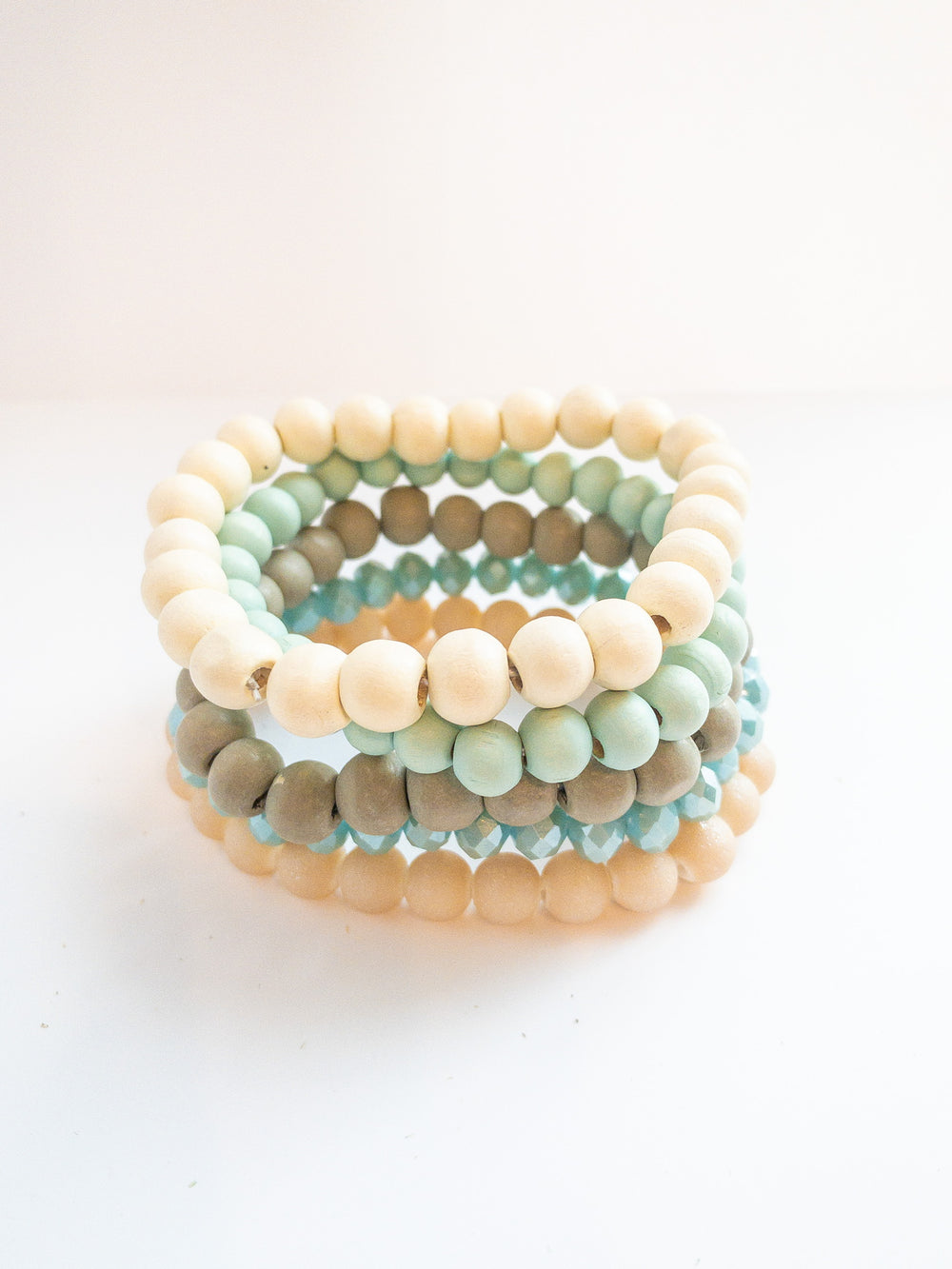 Summer 5 Layered Bracelet. Multi-colored beads. 