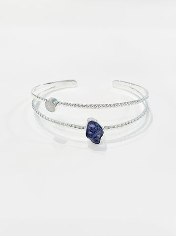 Clementine Rough Tanzanite and Moonstone nh Bracelet