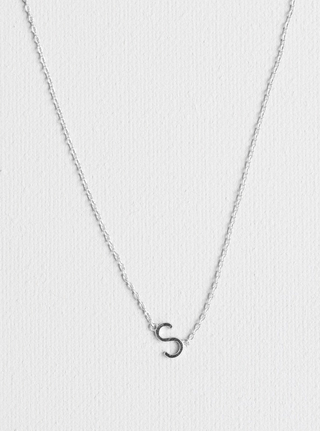S letter necklace