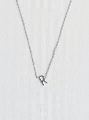 R letter necklace
