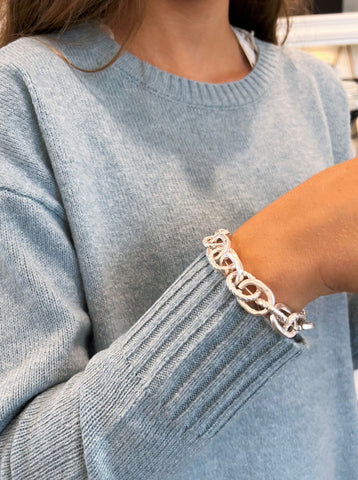 Adaline bracelet in silver on model