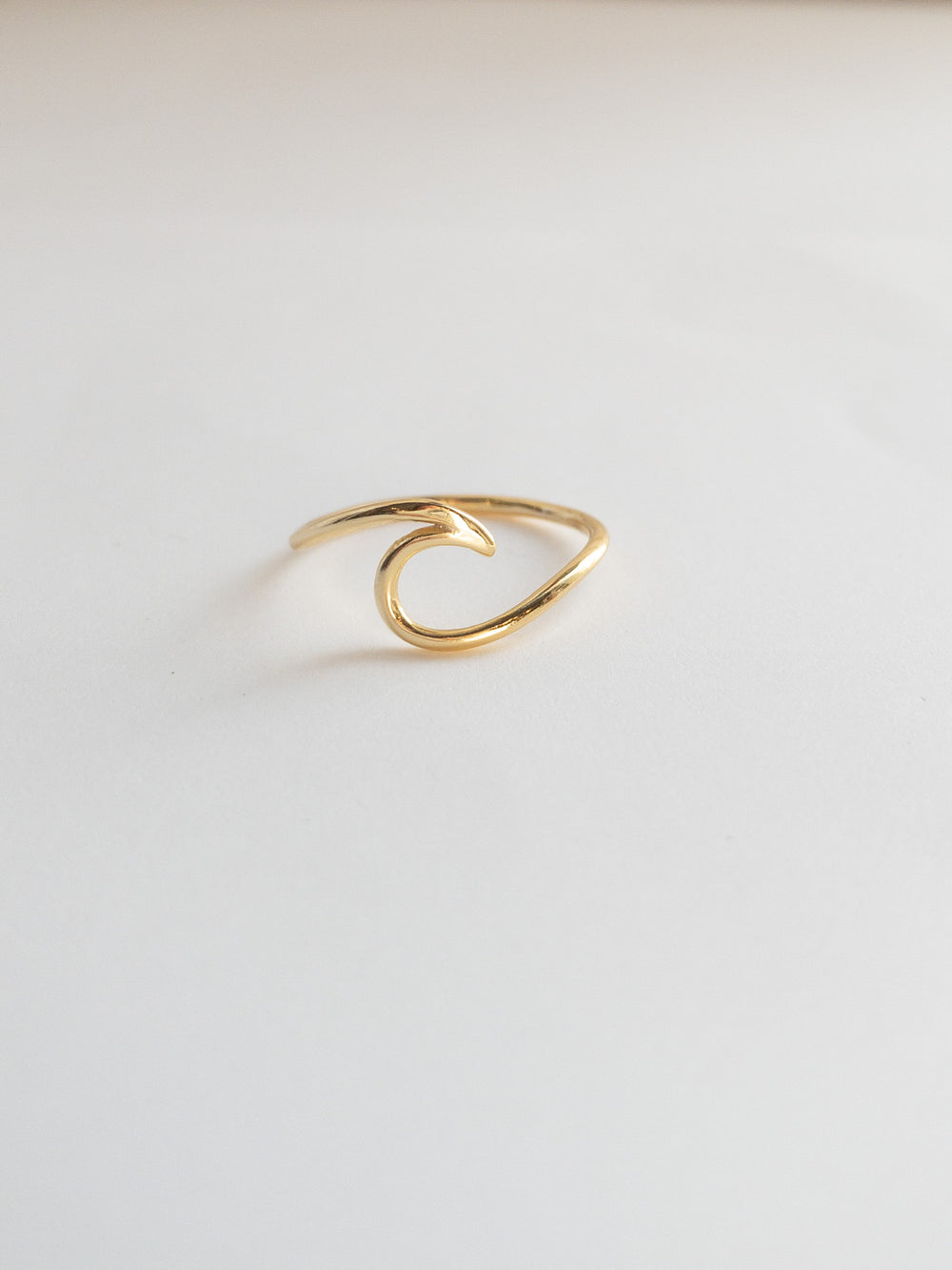 Gold sterling cresting wave ring 