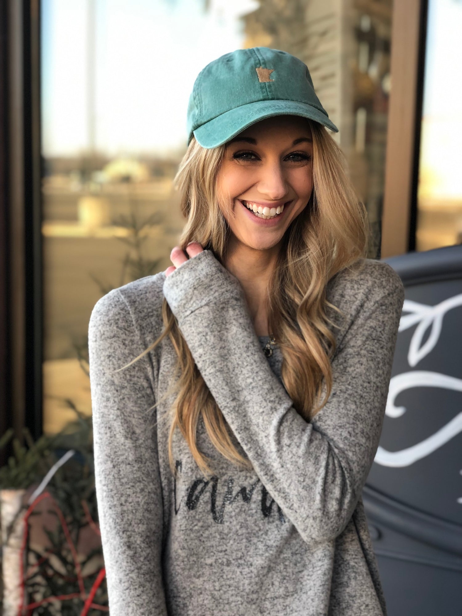 Forest Green Embroidered MN Hat Model