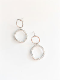 Haylie Duo Earrings in Silver