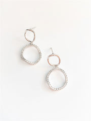 Haylie Duo Earrings in Silver