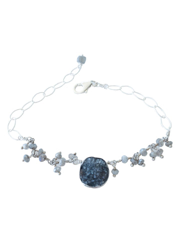Dahlia Druzy Labradorite nh Bracelet