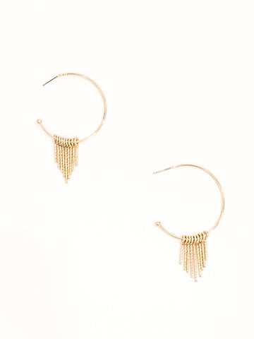 Fringe Hoop Earrings