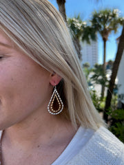 Lara Earrings shown on model. 