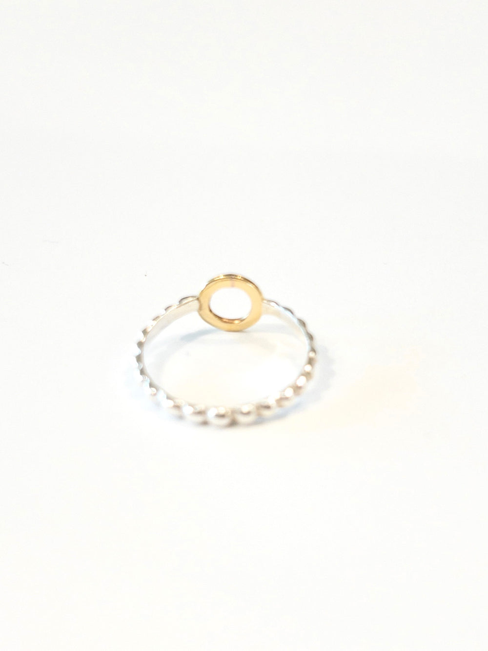 Better Together ring - nh- Gold Circle silver rope band