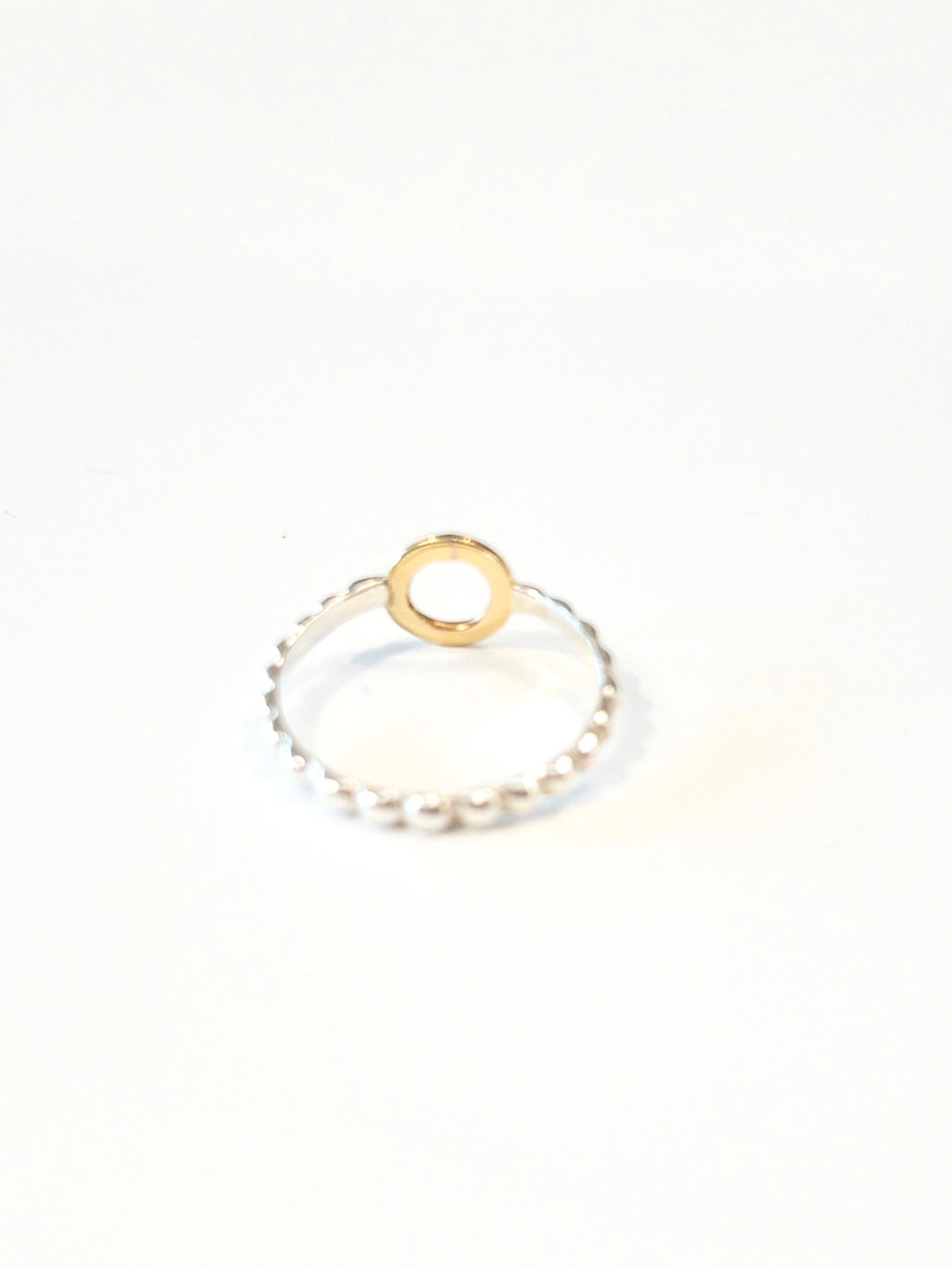 Better Together ring - nh- Gold Circle silver rope band