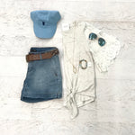 Light Blue Embroidered MN Hat Outfit 2