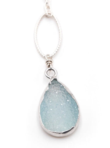 Bayfield NH Necklace with Pear Druzy Pendant 