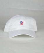White American Flag Embroidered MN Hat