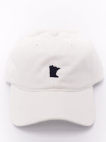 White Embroidered MN Hat